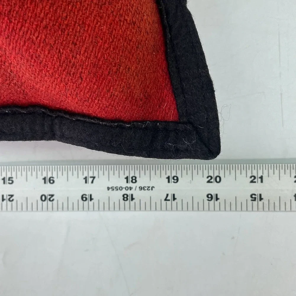 Pendleton Wool Reversible Turtle Geometric Throw Pillow Red Black 20x20 Feather